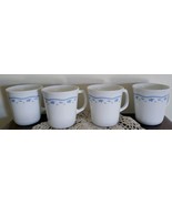 Set of Four (4) Morning Blue Mugs ~ Corning USA ~ White with Blue Flower... - $62.26 CAD