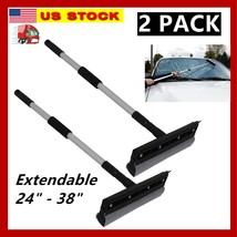2X Extendable Window Squeegee Cleaner Long Handle Car Cleaning Window Gl... - £11.05 GBP