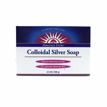 Heritage Store Bath Soap, Colloidal Silver, 3.5 Ounce - £16.25 GBP