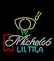 New Michelob Ultra Red Ribbon Pga Golf  Neon Light Sign 17&quot;x14&quot; - $132.99