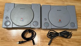 2x Original Sony PlayStation PS1 System Consoles SCPH-5501 (WORKS) &amp; SCP... - £43.01 GBP