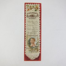 Victorian Trade Card Bookmark Dingmans Soap Buffalo New York Baby Flower... - $19.99