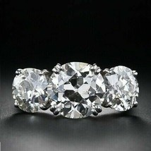 Bague de fiançailles en diamant simulée taille ronde 4,50 ct en or blanc... - £205.74 GBP