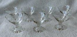 Vintage Anchor Hocking Clear Sherbet Dessert Dishes Etched Grape Glass B... - $39.99