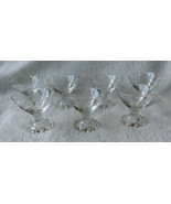 Vintage Anchor Hocking Clear Sherbet Dessert Dishes Etched Grape Glass B... - $39.59