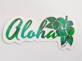Aloha Green Hues Colored Flower Sticker Decal Beautiful Embellishment Awesome - £1.76 GBP