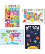 Colorful ABC, US Map, World Map, Solar System  Posters | Set of 4 | PreK... - $23.68 CAD