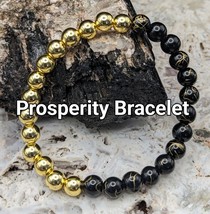 UBU Expression Unlimited Bracelet &quot;Prosperity&quot; Black Stone &amp; Gold Filled Spacers - £30.05 GBP