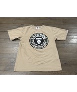 AAPE Now By A Bathing Ape Graphic T-Shirt Beige Camo Logo Short Sleeve -... - $26.18