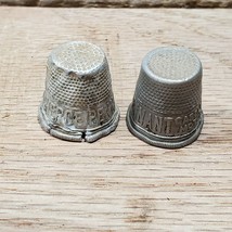 X2 Vintage Advertising Pierce Pennant Gasoline &amp; Motor Oil Sewing Thimble - £7.75 GBP