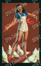 MUTOSCOPE-PIN-UP-ARCADE CARD-1945-ZOE MOZERT-CHICKENS VF/NM - $27.16