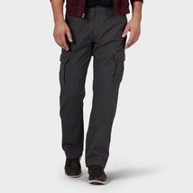 Wrangler Relaxed Fit Flex Cargo Pants Men 34x30 Gray Cotton Stretch Stra... - $28.58