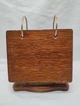 Vintage Wooden Rolladex Flip Photo Desk Decor - $34.65