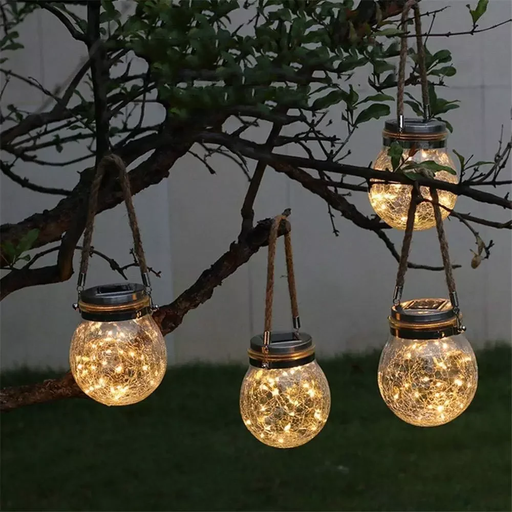 Solar Fairy Light Powered Mason Jar Lights for Outdoor Patio Party Wedding Garde - £163.44 GBP