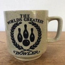 Vintage Worlds Greatest Bowler Souvenir Collectible Bowling Stoneware Co... - $36.99