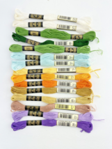 DMC Embroidery Thread Lot of 15 Mouline Special Blue White Green Purple ... - $19.27