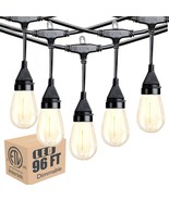 96FT 2x48FT Outdoor Led Patio Lights ETL Listed Led String Lights with S... - $116.08