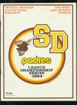 San Diego Padres League Championship SERIES-PROGRAM &#39;84 Vg - £29.77 GBP