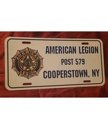 Vintage Cooperstown Ny Post 579 American Legion Plastic License Plate Tag - $473.02 MXN