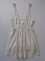 NWoT Free People Turn Back Time in Ivory Cut Out Sides Lace Mini Dress 10 $98 - £15.07 GBP