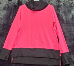Victoria&#39;s Secret Activewear Top Womens Small Pink Polyester Turtle Neck... - $16.49