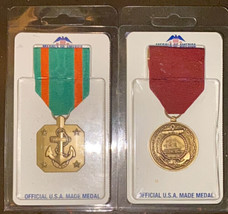 Lot Of 2 Medals Of America Institute Of Heraldry M37 Hallmark - $13.09