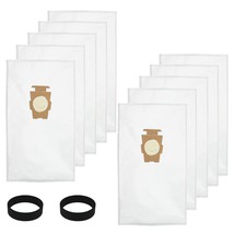 10 Pack Vacuum Cleaner Dust Bags And 2 Belts Compatible With 204811, 204814, 205 - £28.18 GBP