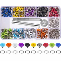 400 Sets 3/16 Inch Multi-Color Grommets Kit Metal Eyelets With Installat... - £16.03 GBP