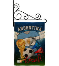 World Cup Argentina Soccer Burlap - Impressions Decorative Metal Fansy W... - $33.97