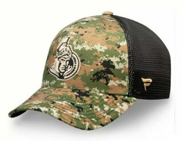 Ottawa Senators NHL Fanatics Flex Fit Meshback Hat Digital Camo/Black Size L/XL - $30.29