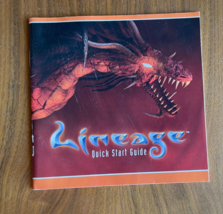 Lineage Quick Start Guide Manual Instruction Booklet PC/Mac - £8.05 GBP