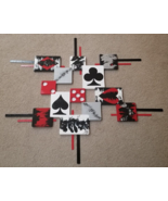 Cards &amp; Dice Lucky 7 Contemporary Wood and Metal Wall Sculpture, 42x29 a... - €234,17 EUR