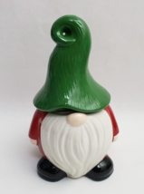 Sleigh Bell Bistro Santa Gnome Ceramic Christmas Cookie Jar New - £27.65 GBP