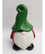 Sleigh Bell Bistro Santa Gnome Ceramic Christmas Cookie Jar New - £27.20 GBP