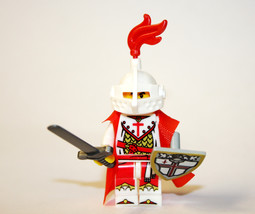 Building Toy White Crusader Knight Castle soldier Minifigure Gift Christmas - $7.67