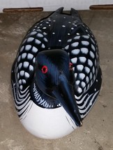Minnesota Loon Common Loon Woodcarving 2003 Two Harbors MN Decoy - $175.00