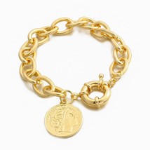AEN2020 New Gold Color Charm Chain Wrist Jewelry Bracelets for Women Men Fashion - £10.08 GBP