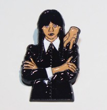 Wednesday TV Series Wednesday with Thing Enamel Metal Pin Addams Family ... - $7.84