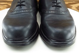 Nunn Bush Shoes Sz 10 M Almond Toe Black Saddle Oxfords Leather Men - £30.82 GBP
