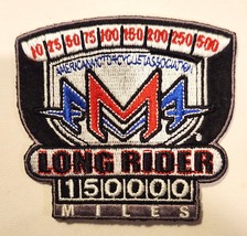 AMA American Motorcyclist Patch Long Rider 150,000 Miles 3 Inches by 3 1... - £19.61 GBP