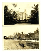 2 Royal Hawaiian Hotel Real Photo Postcards Honolulu Hawaii 1950&#39;s Waikiki Beach - £14.00 GBP