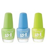 3 Pack L.A. Colors Creamy Neon Gel Nail Enamel Day Glow, Lucky &amp; Splashy - £11.85 GBP