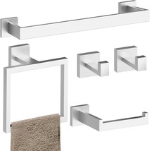 5-Pieces Bathroom Hardware Set, Sus304 Stainless Steel Wall, Brushed Nickel - £43.22 GBP