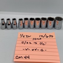 Craftsman Tools USA 10 pc SAE 1/4&#39;&#39; Drive 6/12 point Socket Set 3/16&quot;-1/2&quot; - $428.33 MXN