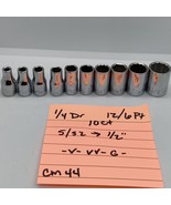 Craftsman Tools USA 10 pc SAE 1/4&#39;&#39; Drive 6/12 point Socket Set 3/16&quot;-1/2&quot; - $22.98