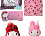 HELLO KITTY MY MELODY  4 PIECE COLLECTION Squishmallow Plush Blanket Pil... - $59.39