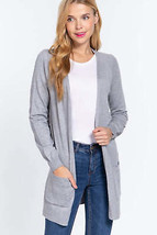 Active Basic Open Front Long Sleeve Cardigan - £27.77 GBP