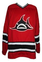 Any Name Number Los Angeles Sharks Retro Hockey Jersey Red Veneruzzo Any Size image 4