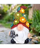 Garden Gnome Statue Outdoor Decor, Resin Gnome Figurine with Watering Ca... - £25.11 GBP