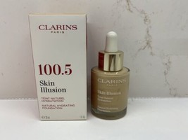 Clarins Skin Illusion Natural Hydrating Foundation #100.5 Cream NIB 1 oz - $22.76